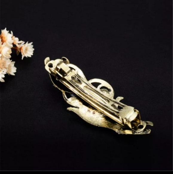 @htraude ❤️NWT Lily of The Valley Hair Clip  Bronze Pearls&Enamel. - Picture 8 of 15